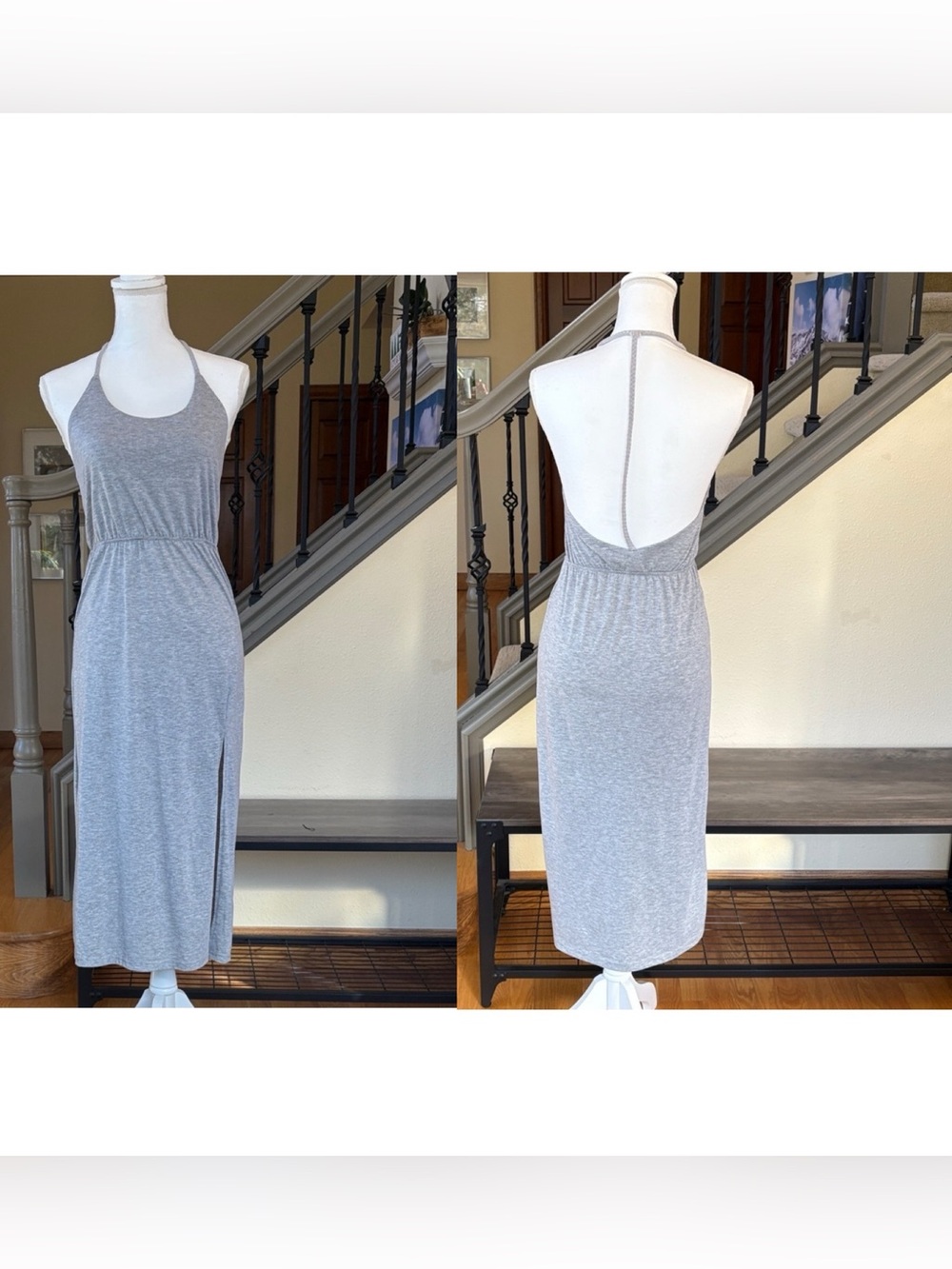 Gray Sleeveless Midi Dress Size Small